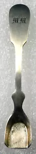 ANTIQUE STERLING MANUFACTURED Monogram SALT SHOVEL - Picture 1 of 4