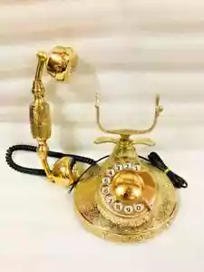Messing Vintage Drehtelefon altmodisches Telefon französisch viktorianisch, antiker BH - Bild 1 von 5
