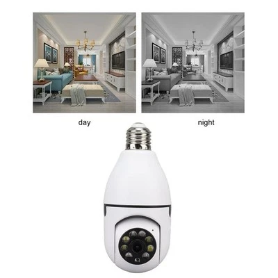 Light Bulb Security Wi-Fi Camera, 1080P E27 Light Socket Wire Less Surveillance - Image 1 of 4