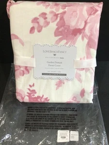 Pottery Barn~LoveShackFancy Garden Damask Ruffle Duvet Cover~Twin/XLTwin~NEW - Picture 1 of 5