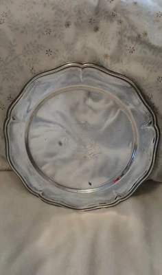 马萨诸塞州100年服务合作银行古董银盘 — 第 1/3 张图片