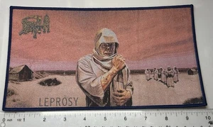 death leprosy back patch Blue Border Woven Patch  - Picture 1 of 1