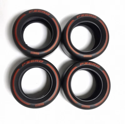 Official LEGO Wheels Pirelli Red Soft Tyres,Matches W14 And McLaren, 42171 - Image 1 of 3