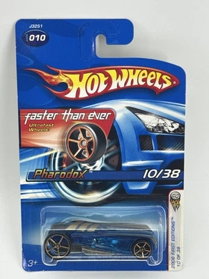 Hot Wheels 2006 Pharodox Blue FE #10/38 Gold OH5SPs New Short Card Diecast - Image 1 of 4