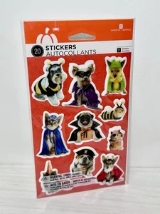 NEW American Greetings COSTUMED DOGS & CATS Halloween Puffy Stickers-2 Sheets - Picture 1 of 7