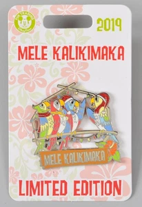 Prendedor Disney Mele Kalikimaka Enchanted Tiki Room Parrots 2019 edición limitada NUEVO - Imagen 1 de 2