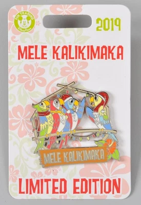 Prendedor Disney Mele Kalikimaka Enchanted Tiki Room Parrots 2019 edición limitada NUEVO Foto 1 de 2