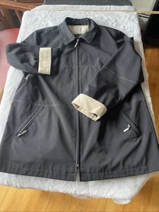 Worthington Black And Tan Pea Coat Style Mid Length Rain Jacket Size XL - Bild 1 von 3