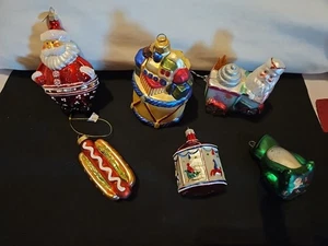 MUNDGEBLASENES GLAS 6 ORNAMENTE NEUES GLAS VERSCHIEDENE STILE NEU SCHÖN - Bild 1 von 9