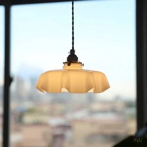 Milk Glass Chandelier Multicolor Ceiling Lamp Home Brass Pendant Light Fixtures - Picture 1 of 11