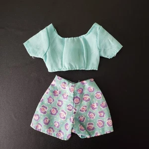 1988 Barbie Gift Pack Fashions 68209-98 Türkis Top und Shorts Outfit - Bild 1 von 2