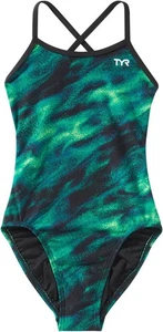 TYR Mädchen Trinityfit Durafast Elite Einteiler Badeanzug grün/soren Gr: 24 - Bild 1 von 2