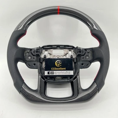 For Land Rover Range Rover Sport 2014-2020 Real Carbon Fiber Steering Wheel - Image 1 of 4