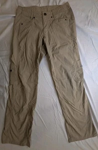 Kuhl Pantaloni Leggendari Donna 4 Reg Khaki/Marrone - Escursionismo - Misto Cotone Nylon - Foto 1 di 10