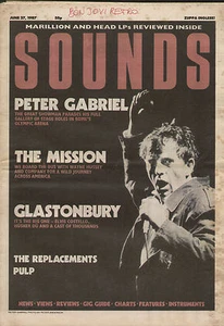 SOUNDS JUN 27 87 PETER GABRIEL MISSION DOORS REPLACEMENTS PULP BON JOVI GUNS N' - Picture 1 of 1