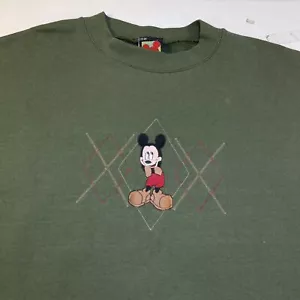 FELPA VINTAGE ANNI '90 MICKEY ILLIMITATO Velva Sheen Topolino taglia XL - Foto 1 di 6