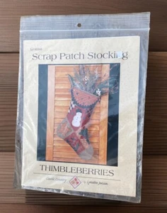 Snowman Scrap Patch Stocking Christmas Vintage Primitive Pattern Thimbleberries - Picture 1 of 4