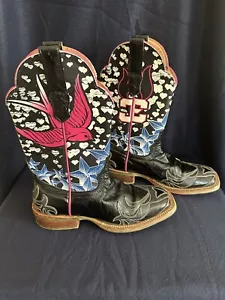 Cinch Edge Womens Leather Cowgirl Boots Size 6B - Picture 1 of 8