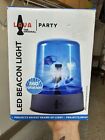 Blue 8"  Police Light Beacon Rotating Lava Lamp Brand Flashing Party