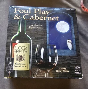 Foul Play & Cabernet Classic Mystery Jigsaw 1000 Piece Puzzle 23 X 29 not sealed - Picture 1 of 6