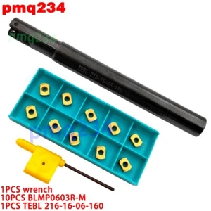 TEBL 216-16-06-160 Milling tool holder +10P BLMP0603R-M Carbide Milling Inserts - Picture 1 of 6