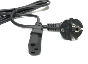 EU European Computer Monitor TV Replacement Power Cord Euro plug 18A 250V 6 Feet - Picture 1 of 5