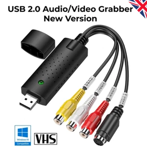 USB Video Capture Card Easy Cap VHS VCR Mini DV Hi8 DVD to Digital Converter - Picture 1 of 8