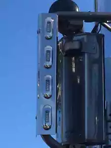 Mirror lights on Stainless bracket (Pair) (Clear/Amber) May fit Kenworth,W/Star - Picture 1 of 2