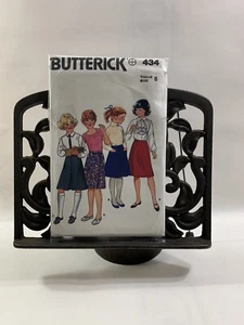Butterick Girls Vintage Sewing Skirt Pattern 434 Uncut Factory Folded Size 8 - Picture 1 of 6