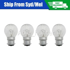 4 x 40W Clear Fancy Round Light Globes Bulbs Lamp Incandescent B22 Bayonet Cap - Picture 1 of 8