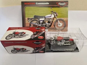 1/24 ATLAS IXO CLASSIC MOTOR BIKES - NORTON COMMANDO 750 MOTORCYCLE + LEAFLET - Picture 1 of 3