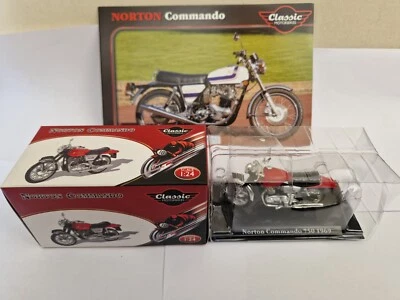 1/24 ATLAS IXO CLASSIC MOTOR BIKES - NORTON COMMANDO 750 MOTORCYCLE + LEAFLET - Image 1 of 3