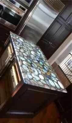 Buy Agate Geode Counter Kitchen Slab Top, Handmade Modern Slab /Table Tops Slabs - Image 1 of 4
