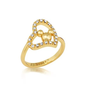 Disney Ring Minnie loves Mickey Heart Gold Plated Couture Kingdom $49 RRP DYR002 - Picture 1 of 2