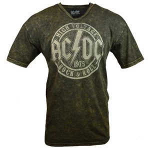 AC DC Men Tee T Shirt -V-neck Rock Roll Band Back Vintage Graphic s Tour NEW - Picture 1 of 3