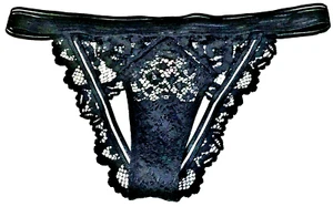 small - NWT Victoria's Secret Very Sexy peek-a-boo cheekini panty $25 tag (b109) - Picture 1 of 3