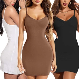 Women Sexy Lingerie Camisole Mini Dress Babydoll Modal Nightgown Sleepwear Liner - Picture 1 of 24