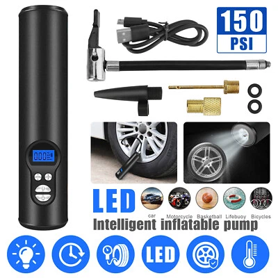 150PSI Wireless Car Air Pump Electric Tire Inflator Portable Digital Compressor - Image 1 of 4
