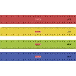 Brunnen Lineal Flexi 30 cm farbig | Schullineal | Zeichenlineal | Bürolineal - Bild 1 von 1