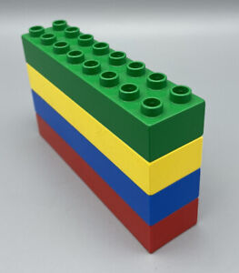 Lego Duplo Bricks Blocks 2X8X1 Dot (4) Yellow Red Blue Green