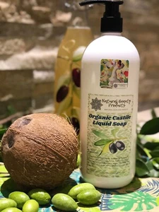 Organic Castile Liquid Soap-PURE AND NATURAL- PREMIUM-500ml,1 litre pump bottle. - Picture 1 of 25