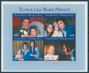 Madagascar 2023 MNH Elvis Presley Stamps Lisa Marie Music Celebrities 4v M/S - Picture 1 of 1