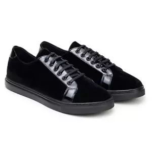NUEVO Belvedere Vestido Exótico Zapatillas Zapatos Cuero Terciopelo Genuino TEO Negro - Imagen 1 de 5