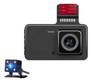 1 set New 4-inch Hd Front/rear Dual Lens Dash Cam/reverse Camera - Picture 1 of 7
