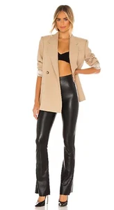 Commando Pants Black Faux Leather Flare Leggings NEW womens size Small Trendy - Picture 1 of 9