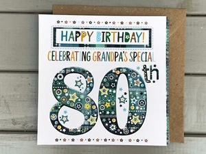80 Tarjeta de cumpleaños personalizada, edad especial ochenta, ideas de regalo, 80 años - Imagen 1 de 6