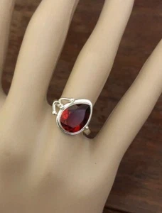 Atemberaubender, .925 3 ct. Feuer Granat Dinner Ring - Bild 1 von 12