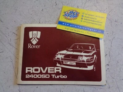LIBRETTO DATI ROVER 2400 SD TURBO - ORIGINALE  - Immagine 1 di 2