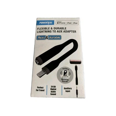 PowerXcell Flexible And Durable  Aux Adapter iPhone iPad iPod - Image 1 of 4