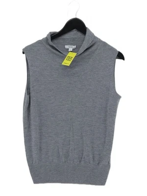 Reiss Women's Jumper S Grey Wool with Polyamide, Elastane Mock Neck Vest - Image 1 of 4